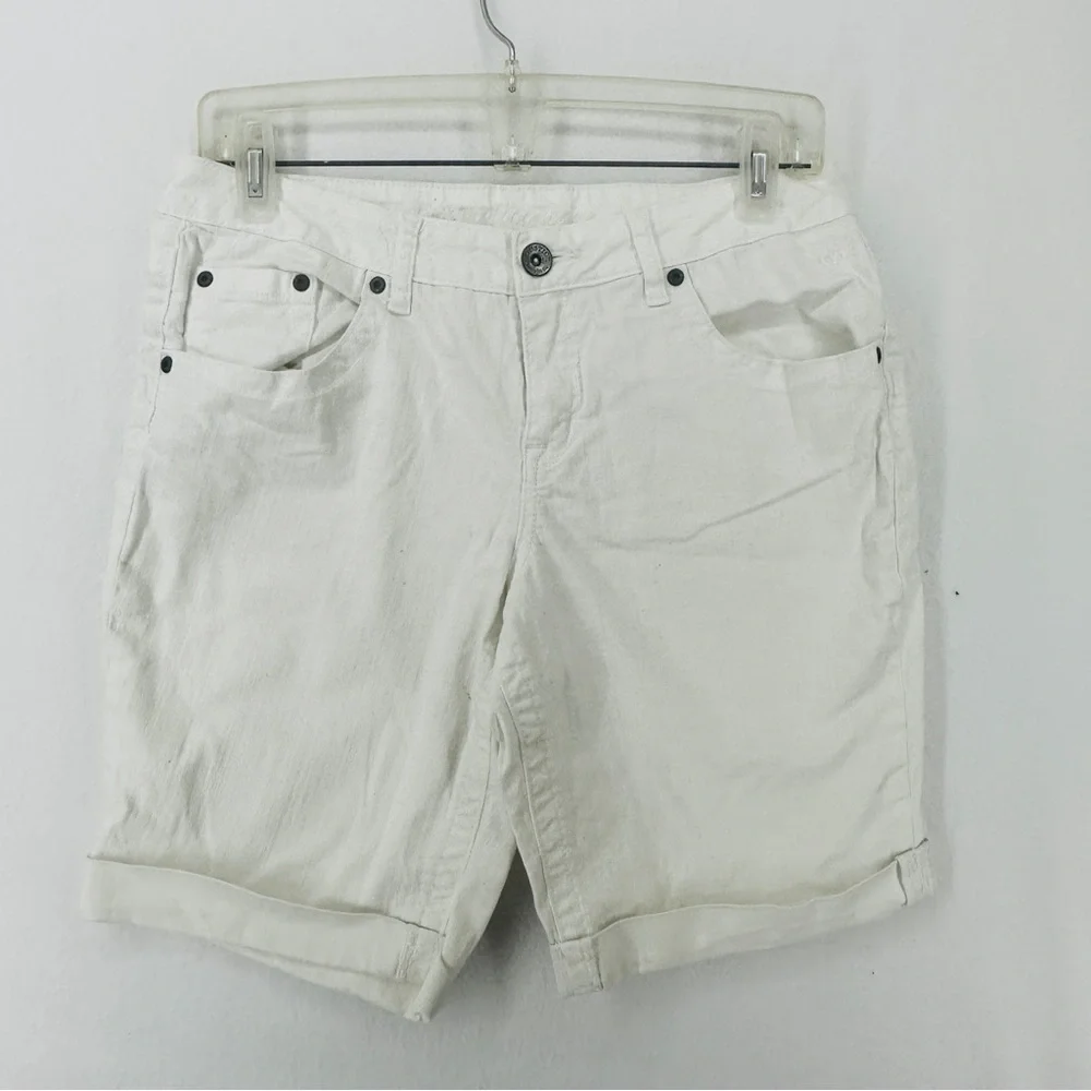 Justice Bermuda Jean Shorts Girls 18.5 White